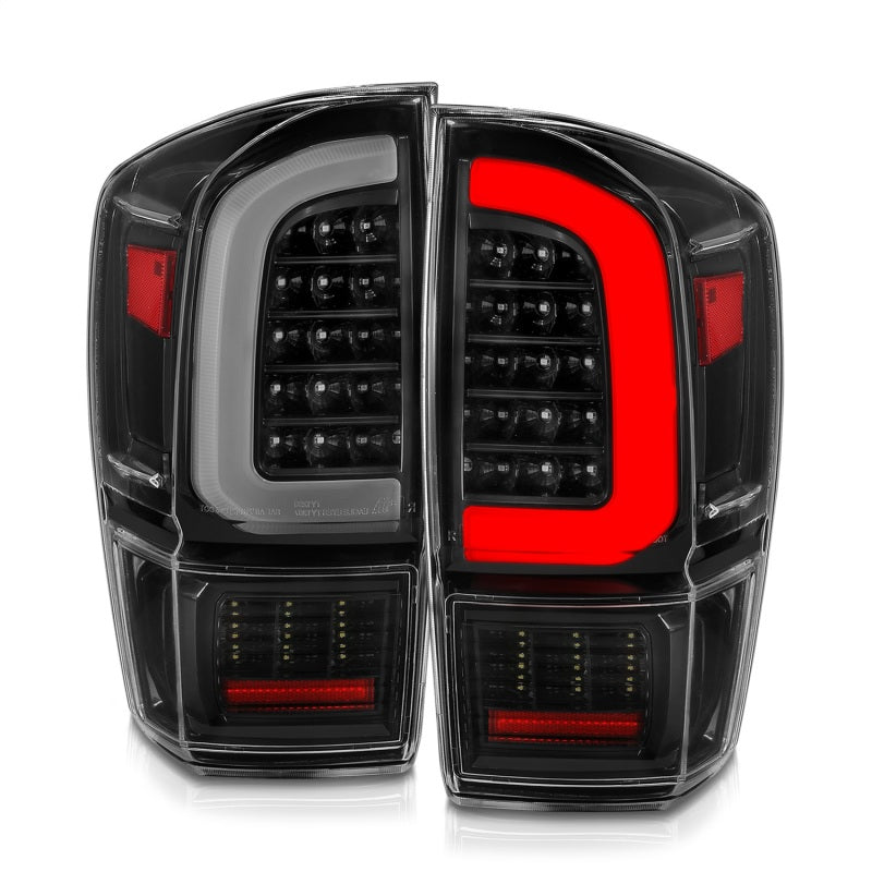 ANZO, ANZO LED Tail Lights w/ Light Bar Sequential Black Housing & Clear Lens Toyota Tacoma 2016-2020 | 311400