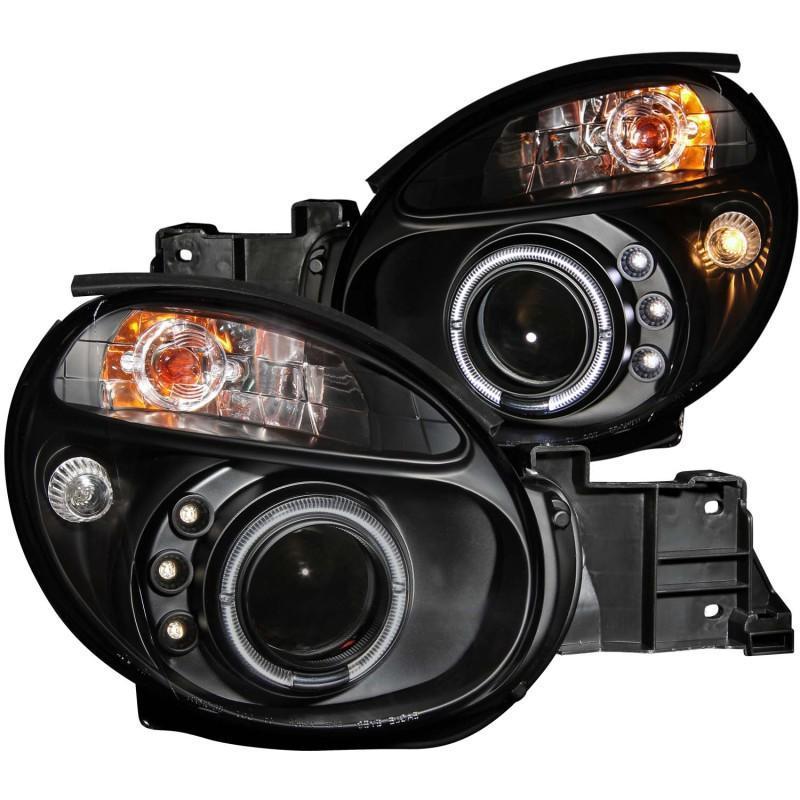 ANZO, ANZO Projector Headlights w/ Halo Black Subaru WRX / Impreza 2002-2003