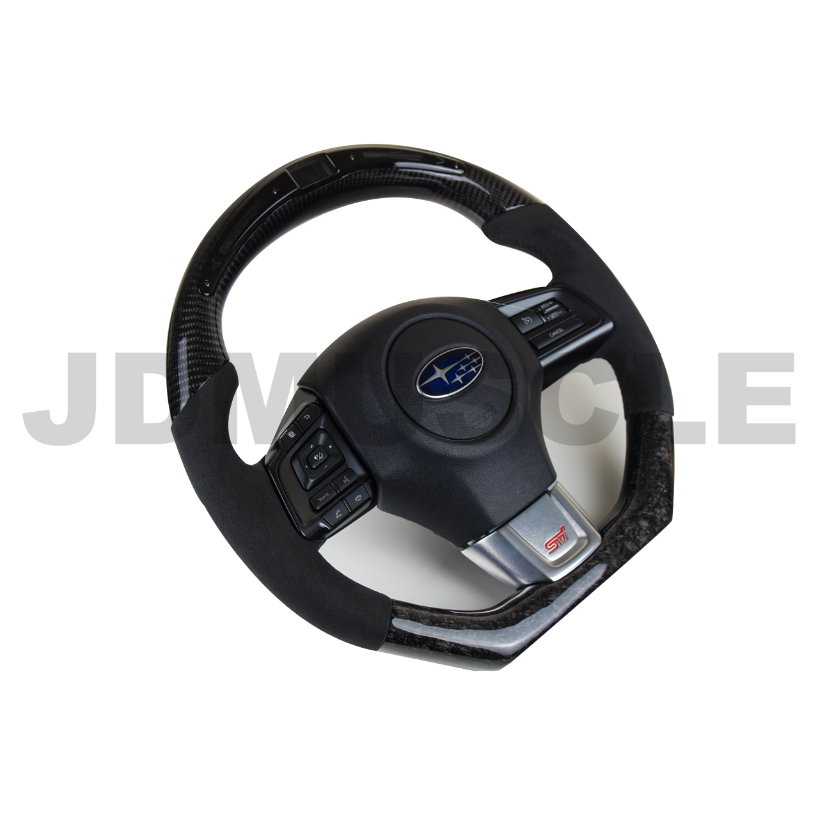 JDMuscle, JDMuscle LED Performance Carbon Fiber Steering Wheel for 2015+ WRX/STI